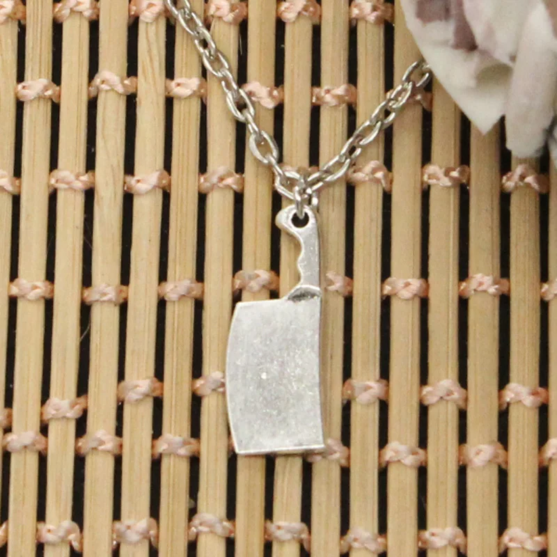 Knife Pendant Men Necklace Collares De Hombre Cuchillo Silver