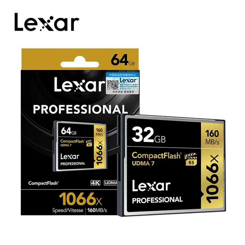 Горячая Lexar CF карта высокого качества 1066x64 ГБ 32 ГБ класс 10 16 Гб 128 Гб Compactflash карта памяти популярная для Full HD/3D и 4 к видео
