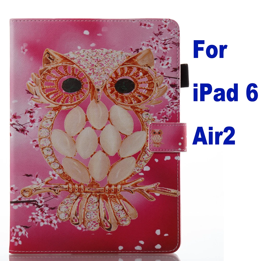 Чехол-бумажник с подставкой для карт Apple iPad 9,7 / iPad 5/6 Air Air2, чехол для планшета, модный корпус с рисунком черепа - Цвет: as photo