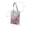 Miyahouse Red Poppy Printed Summer Beach Handbags Women Casual Canvas Large Capacity Shopping Bags Female Fresh Style White Tote ► Photo 3/6