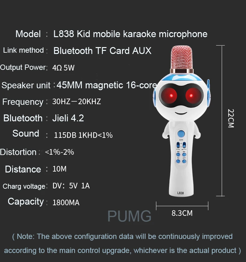 Детский конденсаторный микрофон Поддержка bluetooth изменение звука TF Профессиональная студия детская игрушка караоке-микрофоны для записи музыки