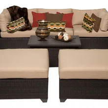 Классическая мебель уличная ротанга 8 шт диван Loveseat османский журнальный столик