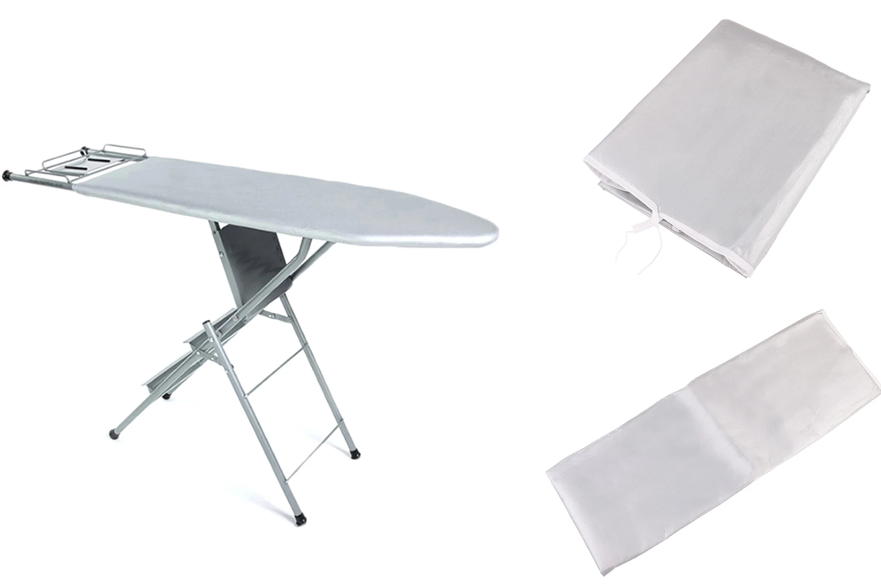 

2 Sizes Home Universal Silver Coated Padded Ironing Board Cover & 4mm Pad Thick Reflect Heavy Heat Reflective Scorch Resistant