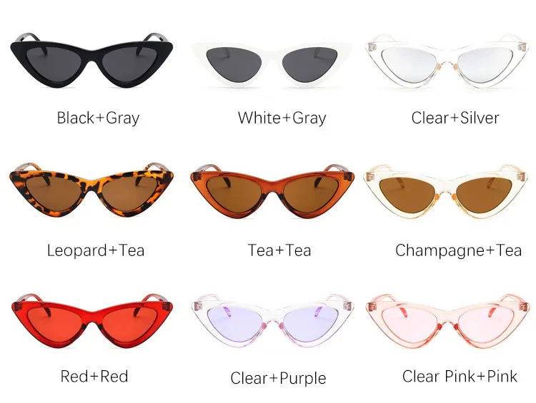 Кошачий глаз тени для женщин модные солнцезащитные очки Брендовая женская винтажная Ретро треугольная очки с дизайном «кошачие глаза» oculos