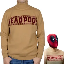 Свитер Дэдпул супергероев Marvel, вязаный пуловер для косплея, осенняя и зимняя теплая одежда, вечерние свитера на Хэллоуин