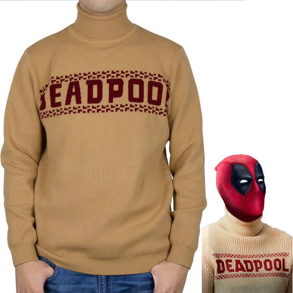 New Marvel Superhero Deadpool font b Sweater b font Cosplay Knitting Pullover Autumn and Winter Warm