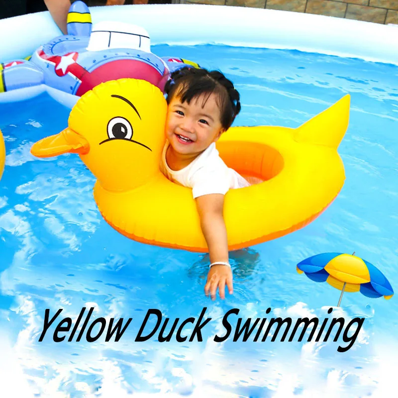 

Baby Learning Swimming Seat Inflatable Lifebelt Kids Yellow Duck Yacht Lifebuoy Swim Tube Rubber Ring Floats Summer Water Toys