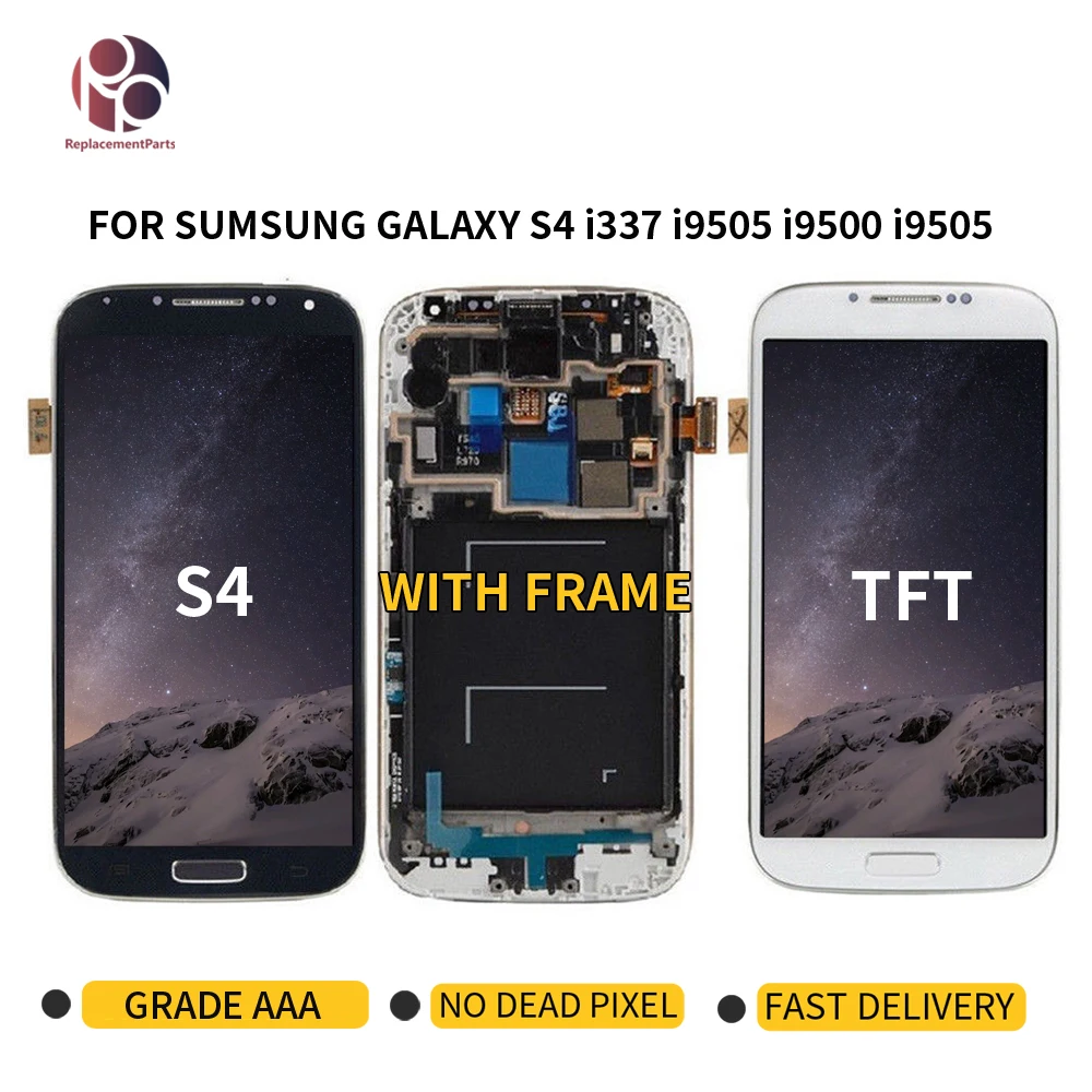 

TESTED For SAMSUNG Galaxy GT-i9505 i9500 i9515 i337 LCD Touch Screen Digitizer Display For SAMSUNG Galaxy S4 5'' LCDs with Frame