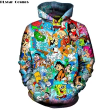 PLstar Cosmos Прямая брендовая одежда Новая модная Мужская/Женская толстовка с героями мультфильмов 3D печать толстовка с капюшоном K-65