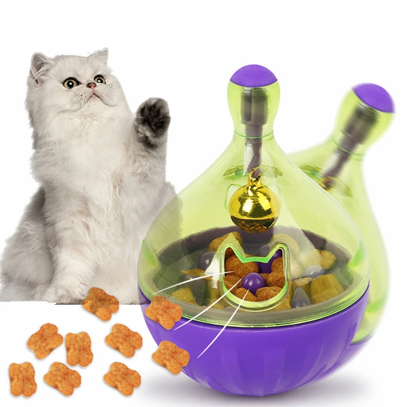 Interactive Dog Cat Food Treat Ball Bowl Toy Funny Pet Shaking Leakage