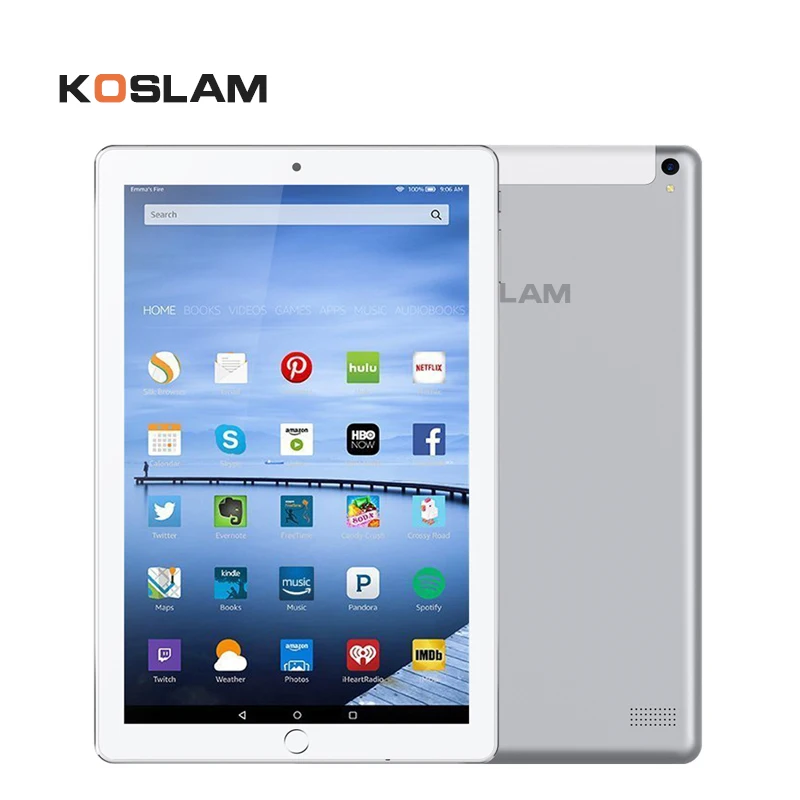 Планшет KOSLAM на Android с 10 дюймовым дисплеем четырёхъядерным процессором MT6580 ОЗУ 1 ГБ