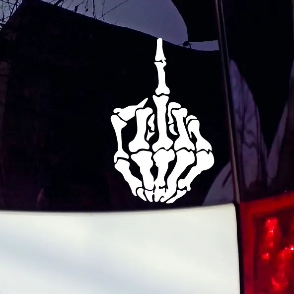 Skull Finger Waterproof Car Stickers And Vinyl Decals