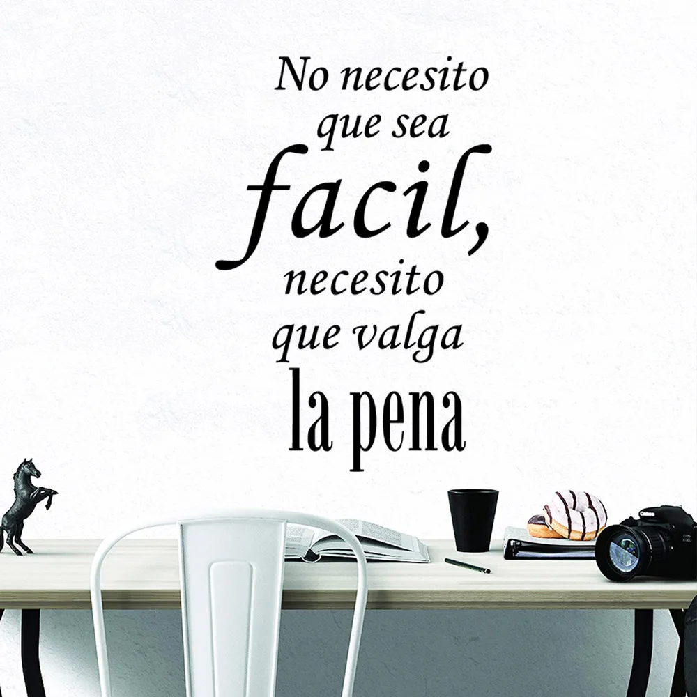 

Beauty spanish la pena quote Art Sticker Waterproof Wall Stickers Pvc Wall Decals Home Party Decor Wallpaper