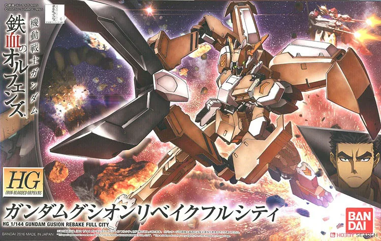 Bandai HG IBO 1/144 воина гундама GUSION REBAKE полный город мобильный костюм сборки модель