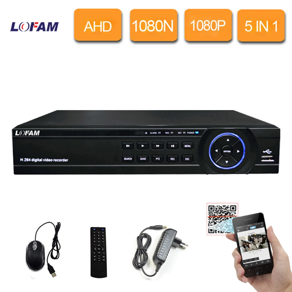 LOFAM 8CH CCTV DVR 1080N 1080P безопасности H.264 видеонаблюдения цифровой видеорегистратор 8CH DVR NVR для аналоговых AHD IP TVI CVI камер