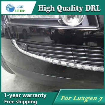 

Free shipping !12V 6000k LED DRL Daytime running light case for Luxgen 7 Luxgen7 fog lamp frame Fog light Car styling