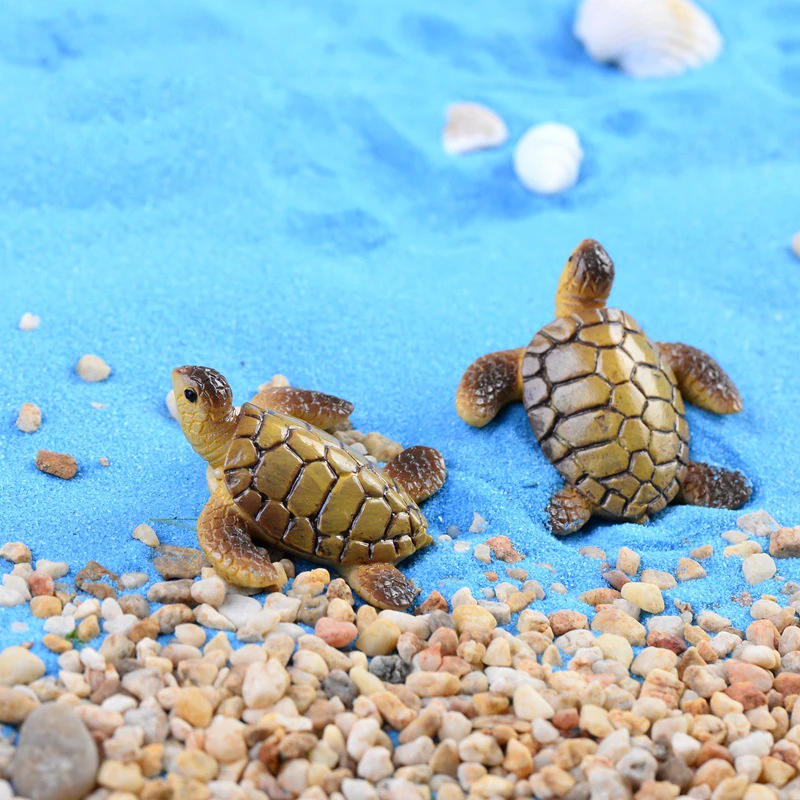 Artificial Mini Sea turtle Model Resin Figurines Fairy Garden Miniatures Fish Tank Acessories DIY Terrarium Landscape Decoration | Дом и сад