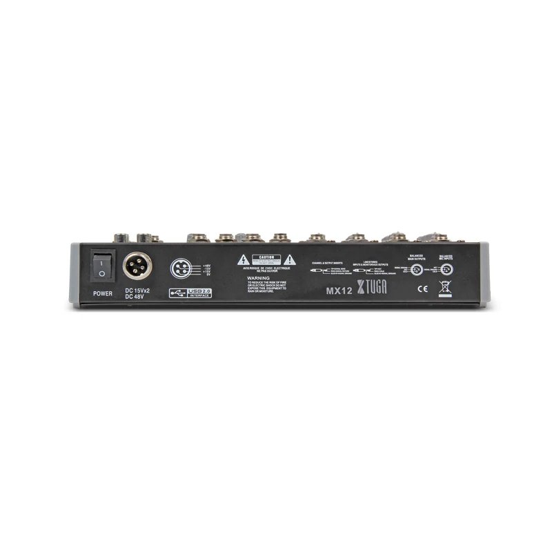 XTUGA 12 Каналы аудио DJ микшер смеситель микшерный пульт с USB XLR линии Вход 48В