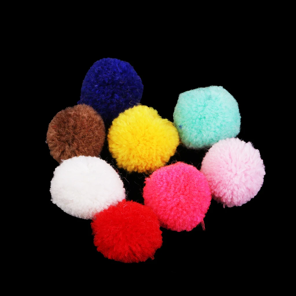 50pcs Creative Mixed Fluff Craft Yarn Pom Poms Balls for DIY Craft Projects