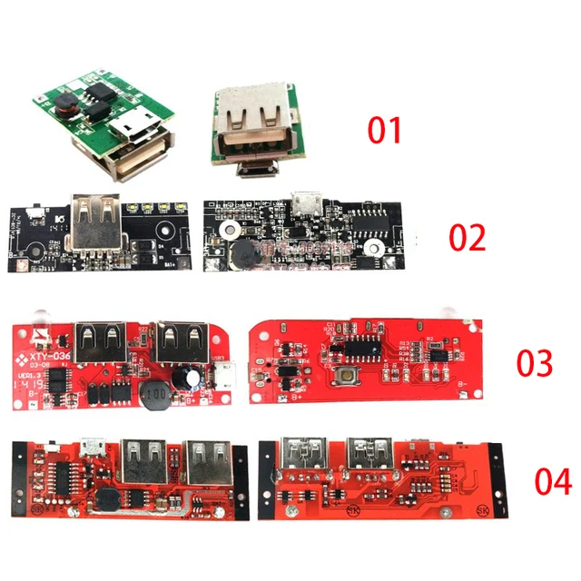 5V 1A 2A DIY Mobile Power Bank Circuit Board PCB Motherboard Boost Step