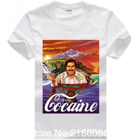 Pablo Escobar футболка мужская летняя смешные футболки|men t shirt|pablo escobart shirt |