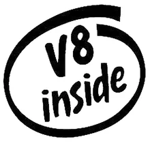15.5x14.4cm v8 dentro decalques de vinil engraçado carro adesivo-acessórios de estilo S8-0805