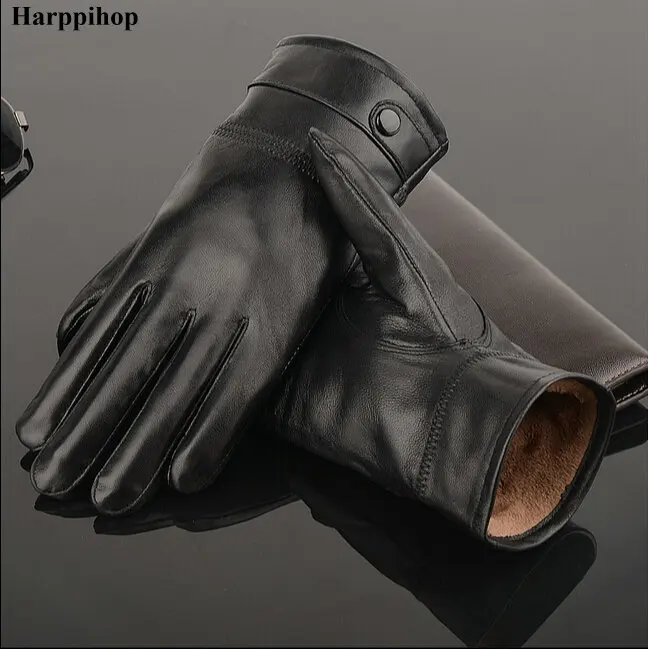 

2018 leather gloves,Genuine Leather,Black,brown color,leather gloves men ,leather winter gloves warm,brand mittens