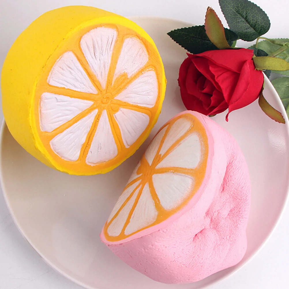 charm Scented Bag Accessories Jumbo Squishy lemon Soft &Ornament kid toy gift kawaii Cute fruit Slow Rising Decoration