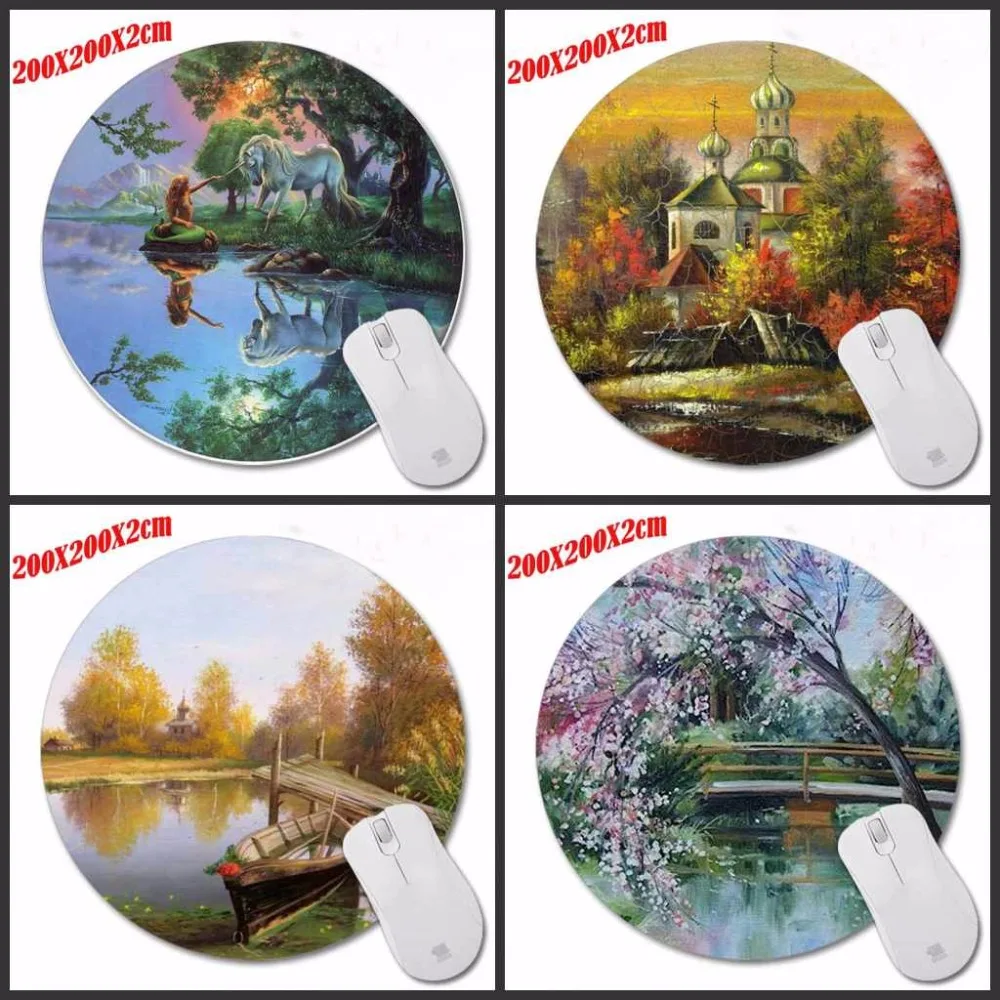 Mairuige Beautiful Scenery Painting Mouse Pad Durable