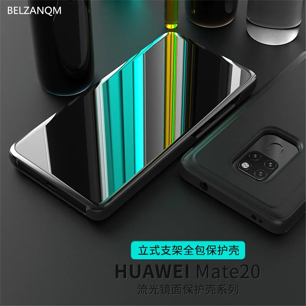 

Clear View Smart Flip Case for Huawei Mate 20 X Lite Pro Smartphone case for Huawei Y9 2019 Mirror Cover on Honor 8X Max Y9 2018