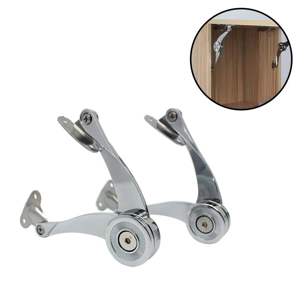 2PCS Furniture Hinges Scimitar Style Lid Support Safety Hydraulics