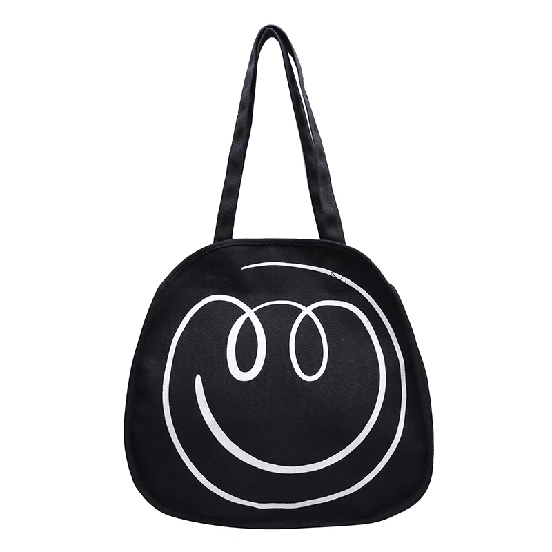Best New style lady bag smiling face canvas single shoulder bag summer small fresh personality student single shoulder Korean version