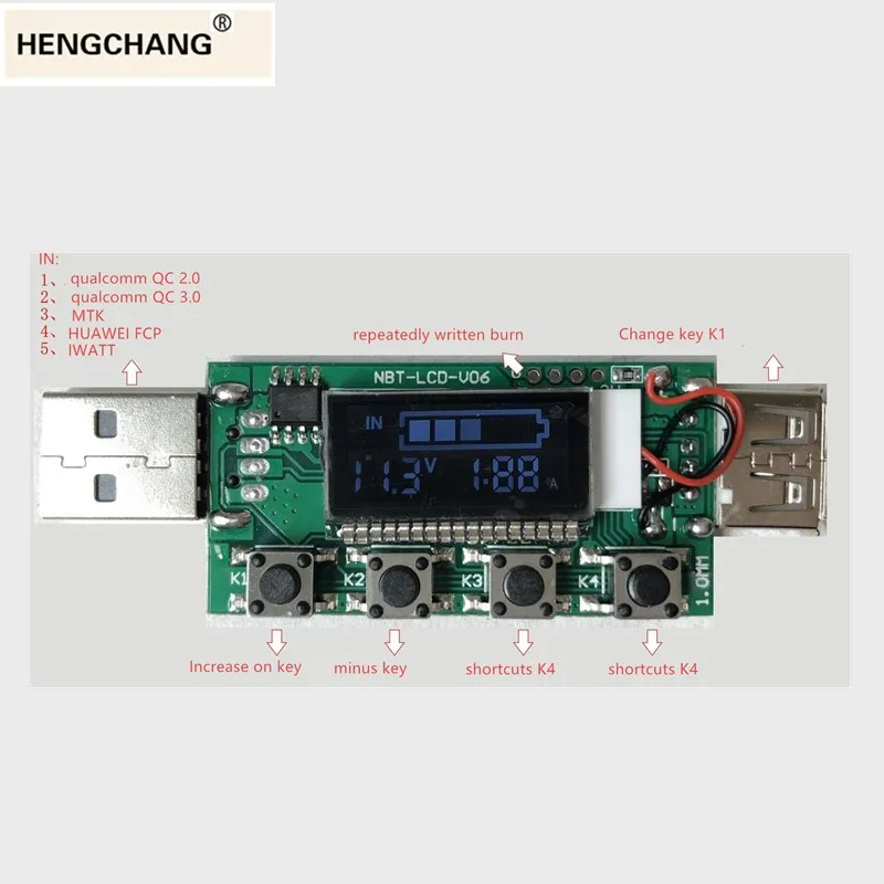 QC2.0 QC3.0 Decoy MTK FCP тестовая плата Быстрая зарядка старение пластины детектор USB