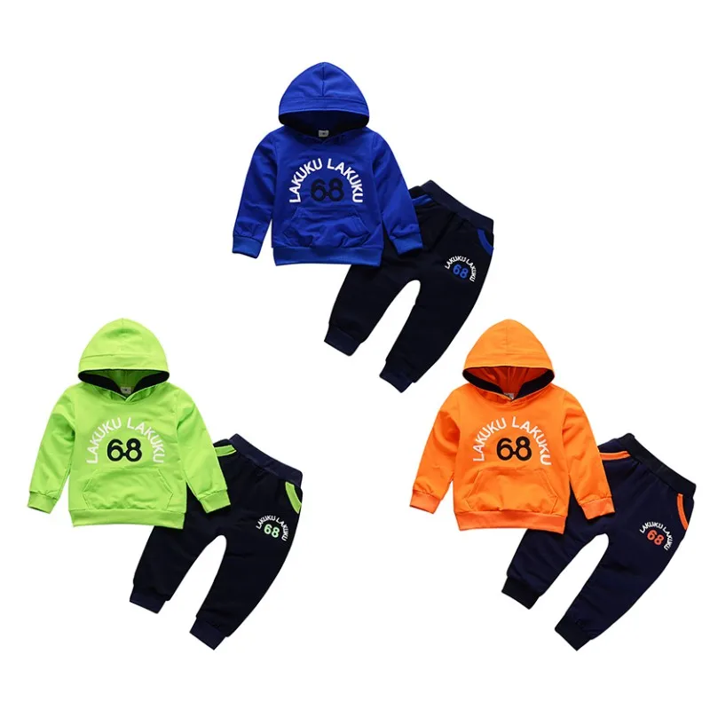 Baby Girls Boys Cotton Clothes 2pcs Fashion Clothing Sets Newly Kids Spring Autumn Warm Long Letter Sweatshirt+Pant | Детская одежда и
