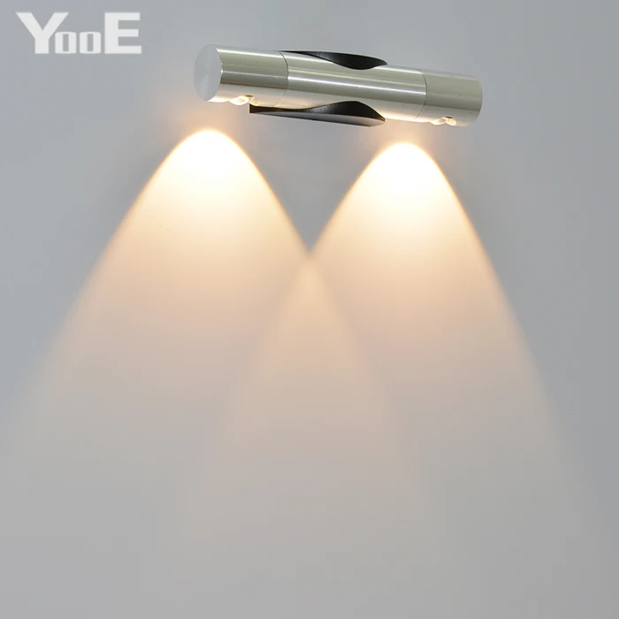 

YooE Indoor Light 2W LED Wall Lamp AC110/220V 350 degree Wall Light bedroom LED Sconce Cold White / Warm White / Yellow /Blue