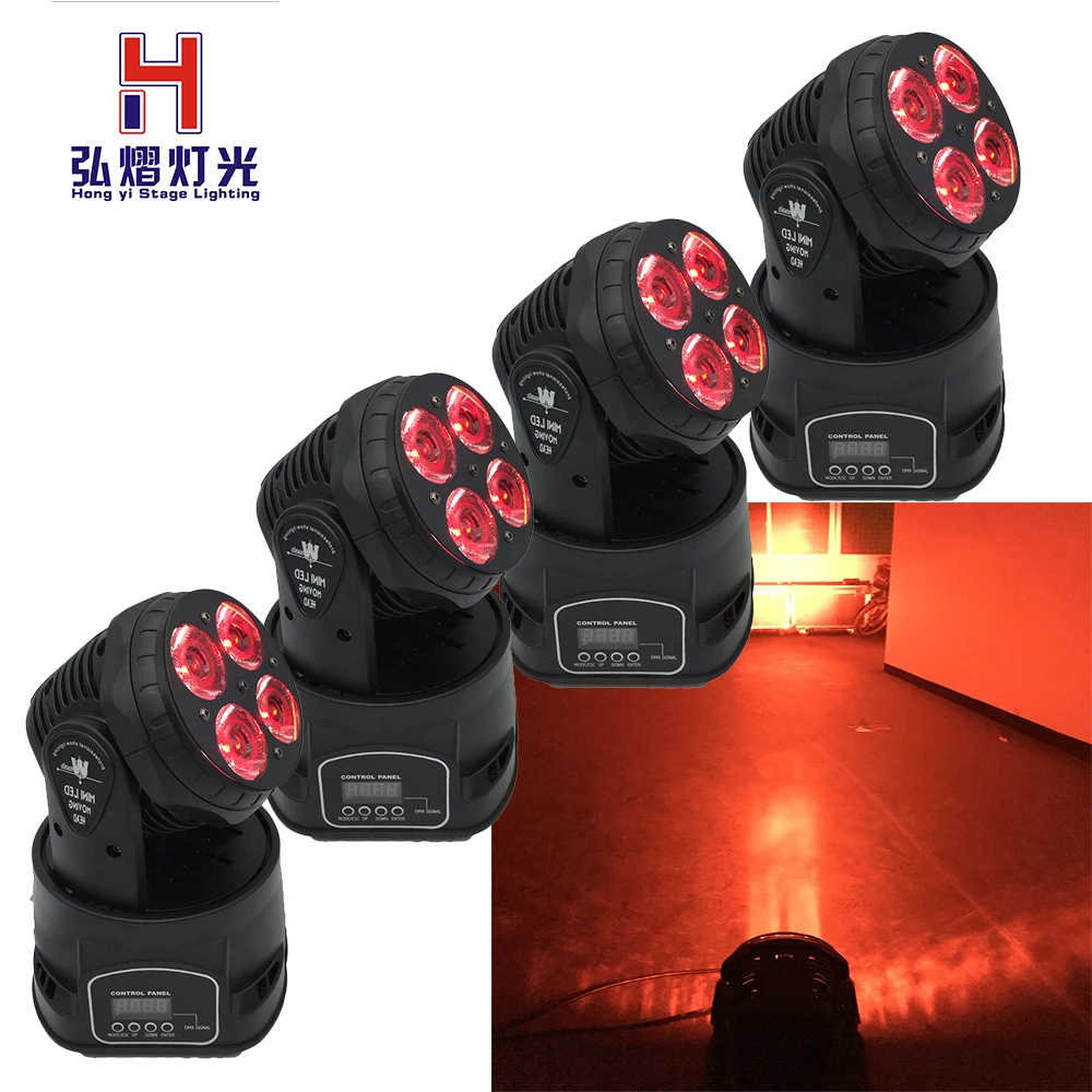 

minimum 4Pcs/Lot Big Discount LED Moving Head Wash Light 4X20W DMX Stage Lights With