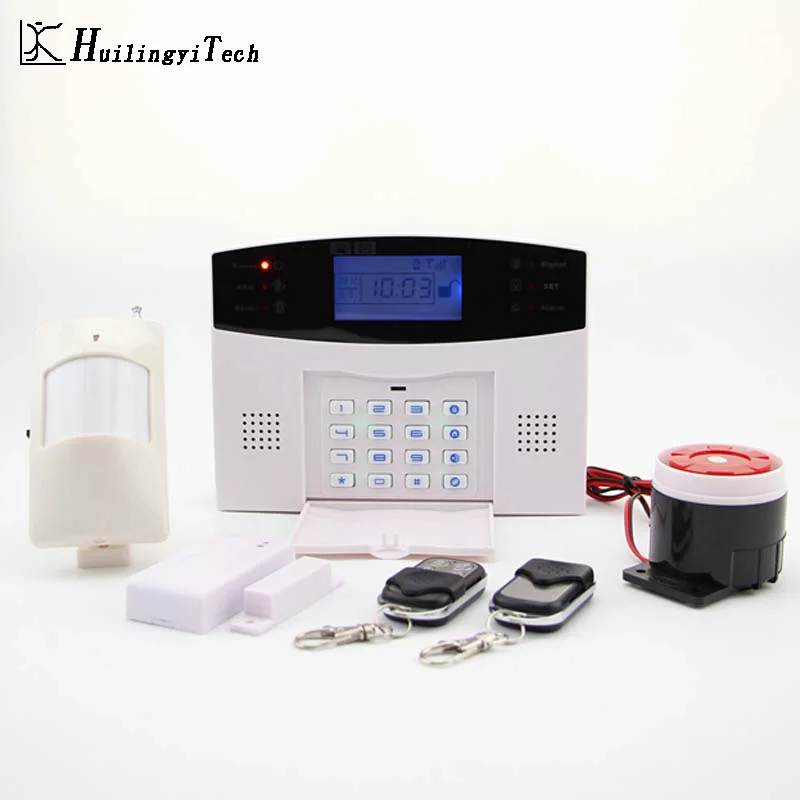 Free Shipping!Wireless Home Security GSM Alarm System Intercom Remote Control Autodial Siren Sensor Kit free shipping intercom home security wireless gsm alarm system for your security