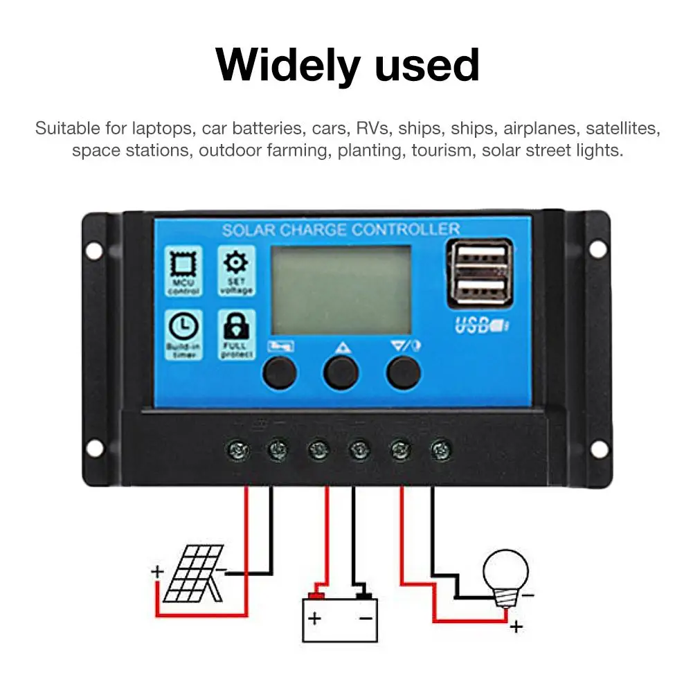 25 Вт Dual USB 12 V Панели солнечные с автомобильным Зарядное устройство+ 10/20 Вт, 30 Вт, 40A USB, зарядное устройство солнечной Зарядное устройство контроллера для приготовления пищи на воздухе светодиодная лампа для кемпинга