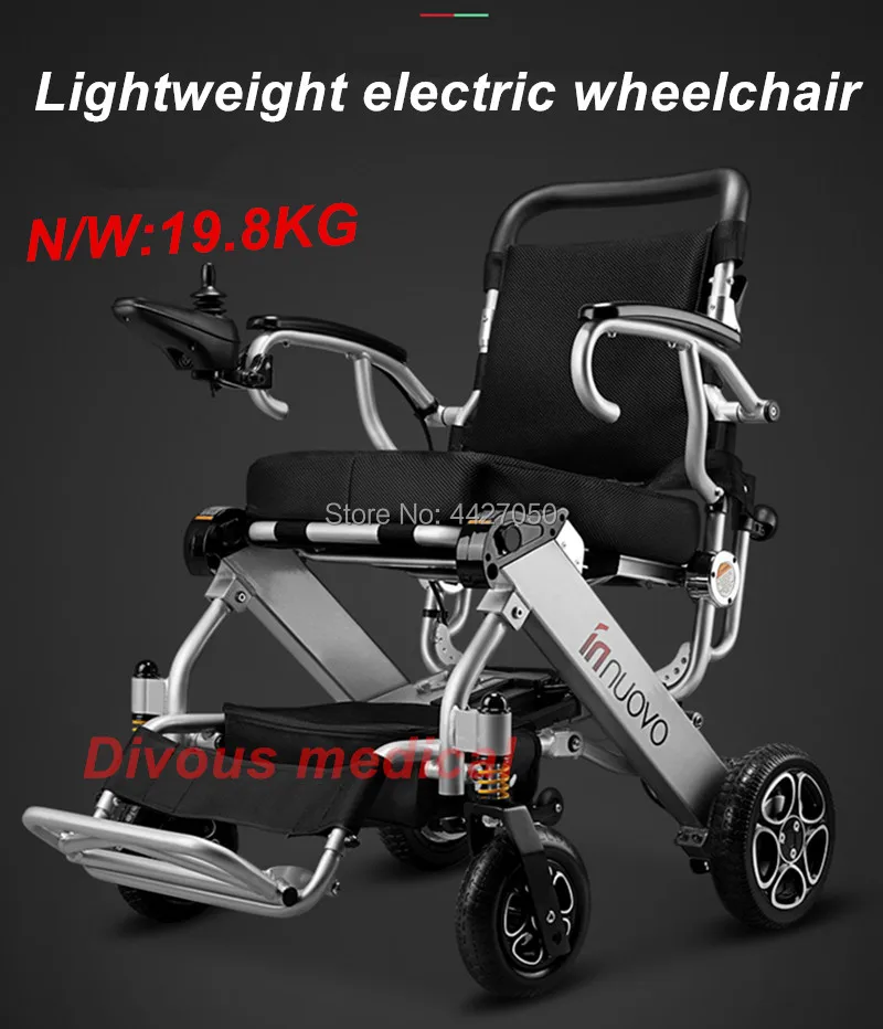 2019 Lightweight protable net weight 19 8kg folding electric font b wheelchair b font for eldely