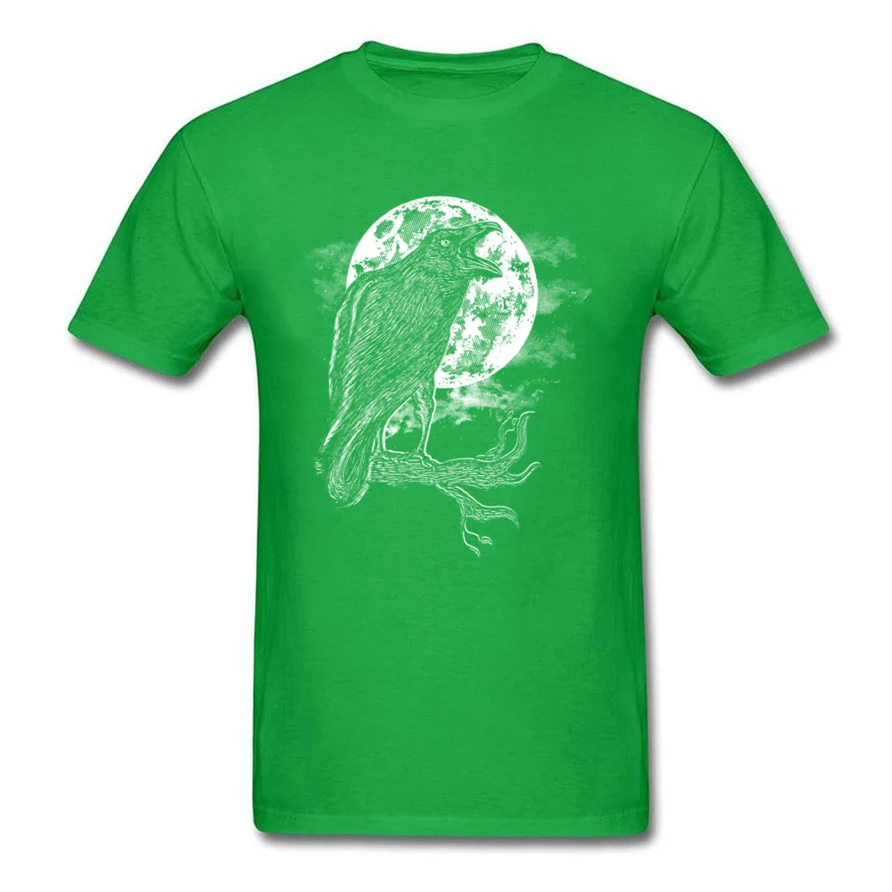 Design Night Caw Round Neck T-Shirt Summer Tops Shirts Short Sleeve for Men Prevalent 100% Cotton comfortable T-shirts Night Caw green