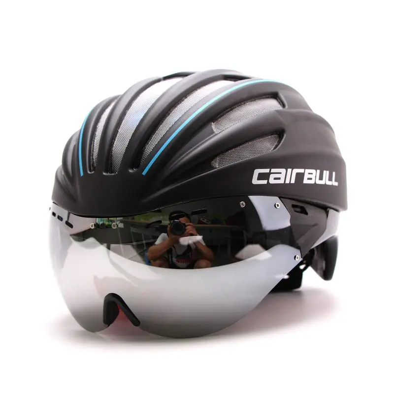 Sun Visor Goggles EPS TT Bike Bicycle Helmet, Short tail Time Trial Bicycle Helmet, TT Aero
