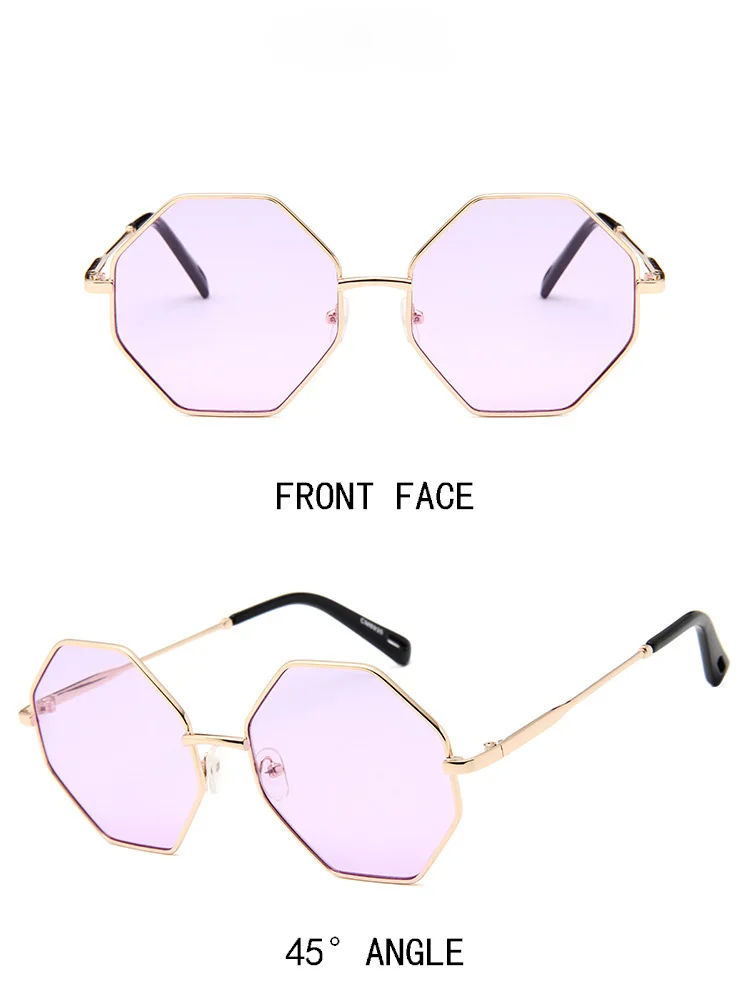 Новинка, женские роскошные солнцезащитные очки, фирменный дизайн, маленькие полигональные солнцезащитные очки, квадратные оттенки, Женские Ретро Восьмиугольные солнцезащитные очки, UV400