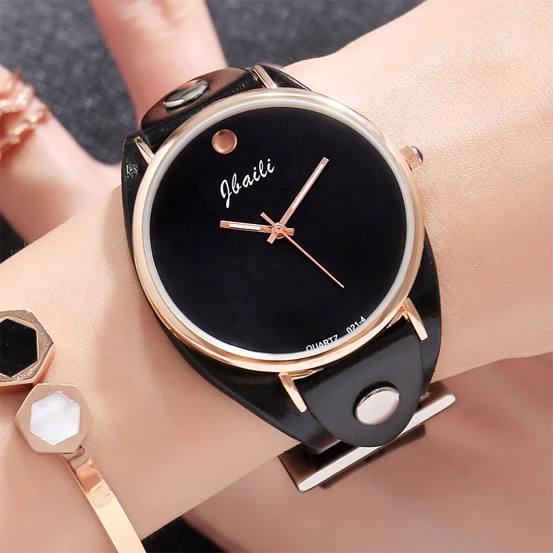 

Black Ladies Watch Dress Women Fashion Watch 2017 Top Luxury Brand Quartz Wristwatch Genuine Leather Minimalist Relogio Feminino