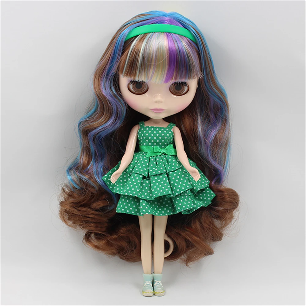 

Blyth Nude Normal Body Doll Colorful Hair 1/6 ICY Licca Special Chips 4 Colors For Eyes Suitable For DIY Free Shipping