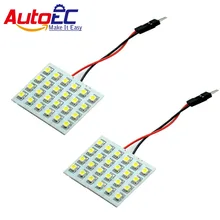 AutoEC панель подсветки лампы 1210 3528 24SMD светодиодный автомобиль внутренняя карта крыше читающие 12 V с T10 ba9s переходник для фестона 100X# LL04