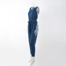 Simple Bow Jumpsuit Sexy Sleeveless Straps Jumpsuits Suits New Elastic Solid Jumpsuit Long Pants Slim Romper Black White Blue Simple Bow Jumpsuit Sexy Sleeveless Straps Jumpsuits Suits New Elastic Solid Jumpsuit Long Pants Slim Romper Black White Blue