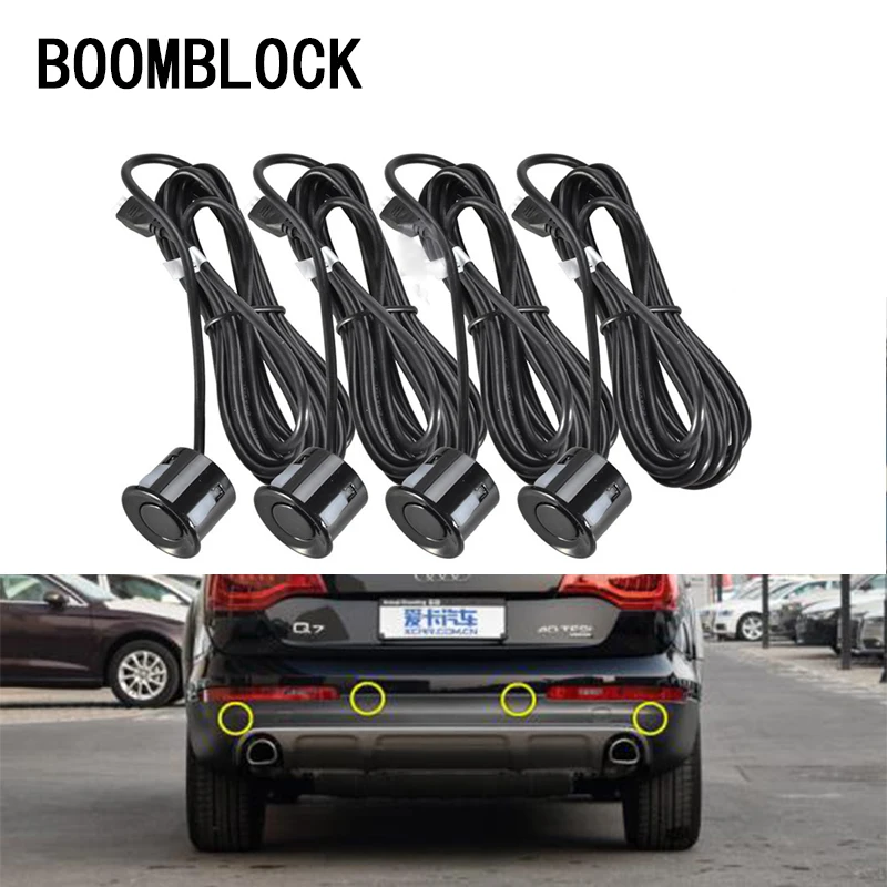 

BOOMBLOCK 4pc/set 22mm Car Parking Sensor Monitor Reversing Probe For Peugeot 307 206 Jeep Ford Focus 2 3 VW Polo Golf 4 5 7