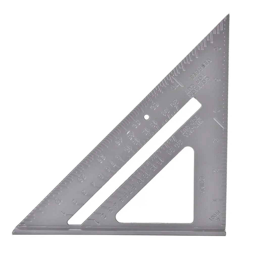 

Office Supply Aluminum Ruler Speed Square Protractor Miter Framing Measuring Tool Carpenter 7" 180mm 1Pcs