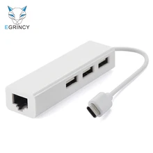 2 в 1 взаимный обмен данными между компьютером и периферийными устройствами 3,1 Тип C до USB 2,0 концентратор с Ethernet RJ45 100M Gigabit LAN сетевой 3 Порты USB 2,0 адаптер для Apple, Macbook
