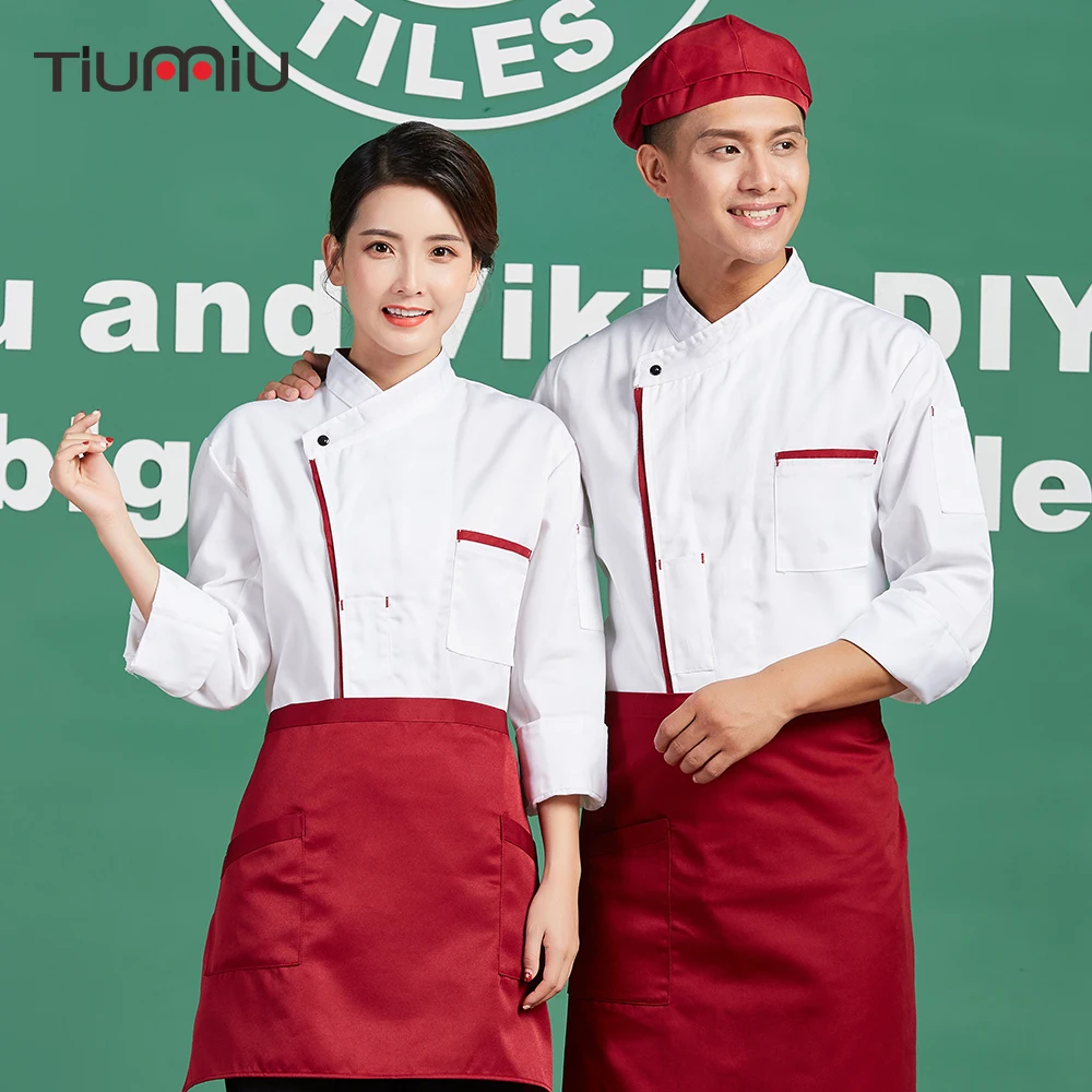 

Chef Jacket Food Service Long Sleeved Restauant Chef Uniform Men Women Chef Clothing Kitchen Bakery Cook Wear High Quality